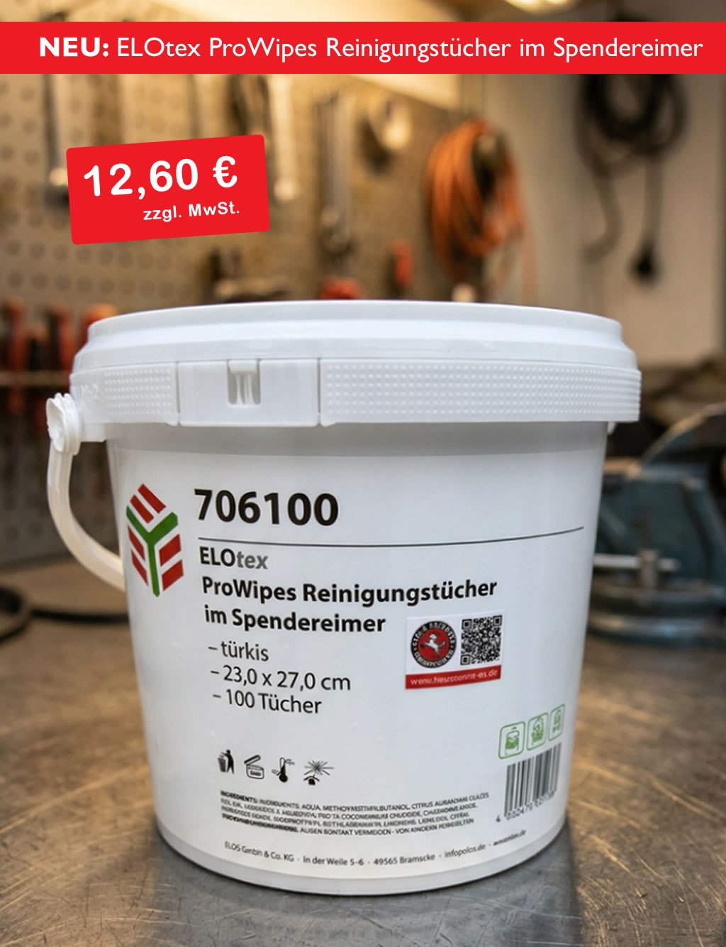 Anzeige ELOtex Reinigungstücher Web